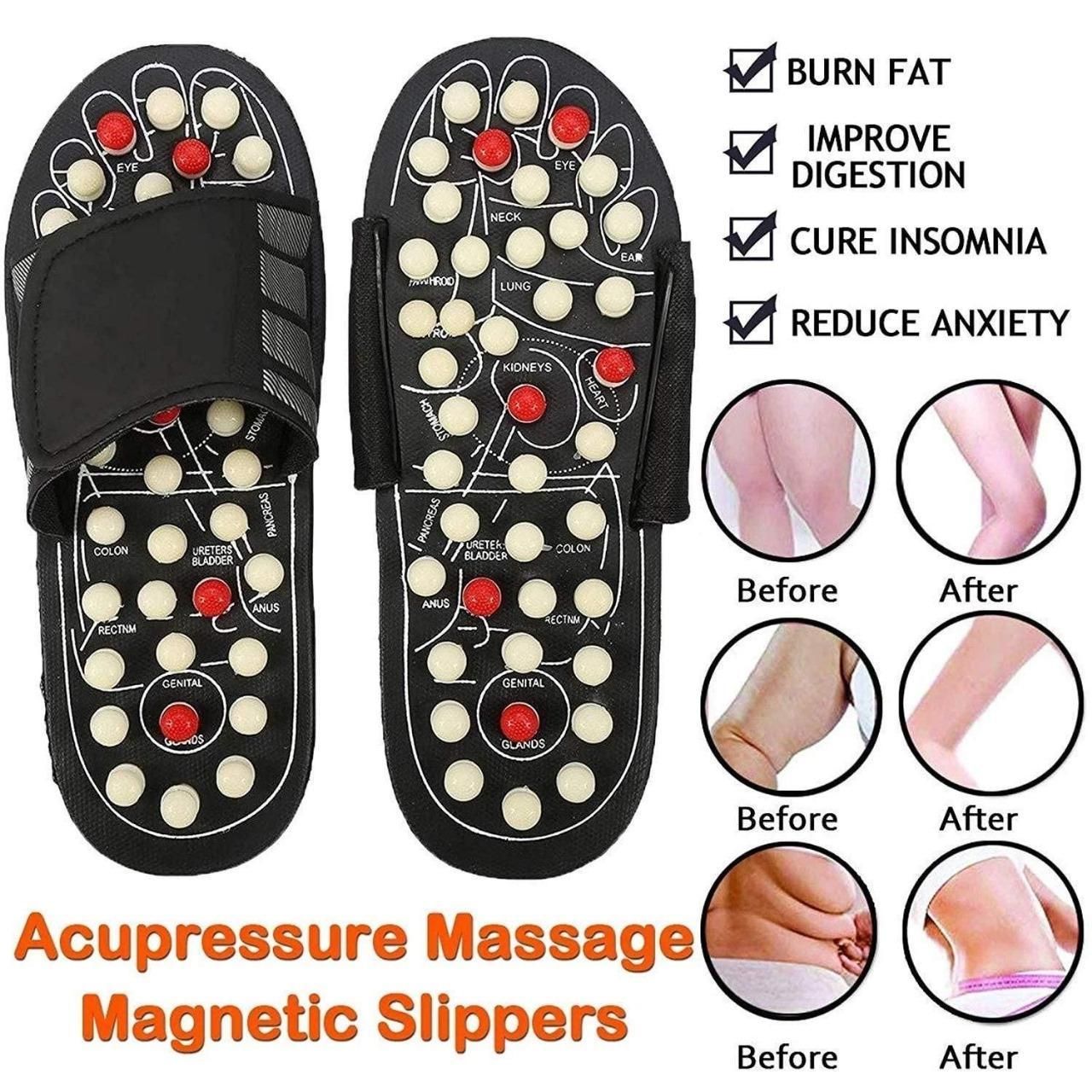 Acupressure & Magnetic Therapy Paduka Slippers for Men and Women | Health Massage Sandals for Full Body Blood Circulation