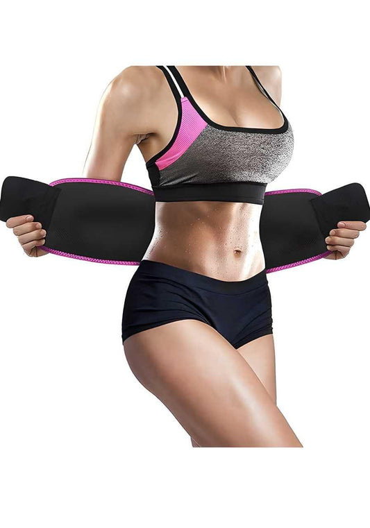 Adjustable Waist Trimmer Belt for Men & Women | Sweat Slimming Belt for Workout & Tummy Fat Burn