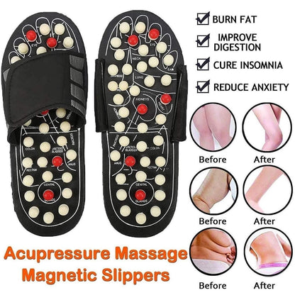 Acupressure & Magnetic Therapy Paduka Slippers for Men and Women | Health Massage Sandals for Full Body Blood Circulation